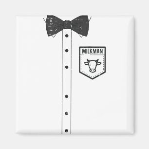 Halloween Milkman Pocket Funny Milk Costume Unifor Magnet