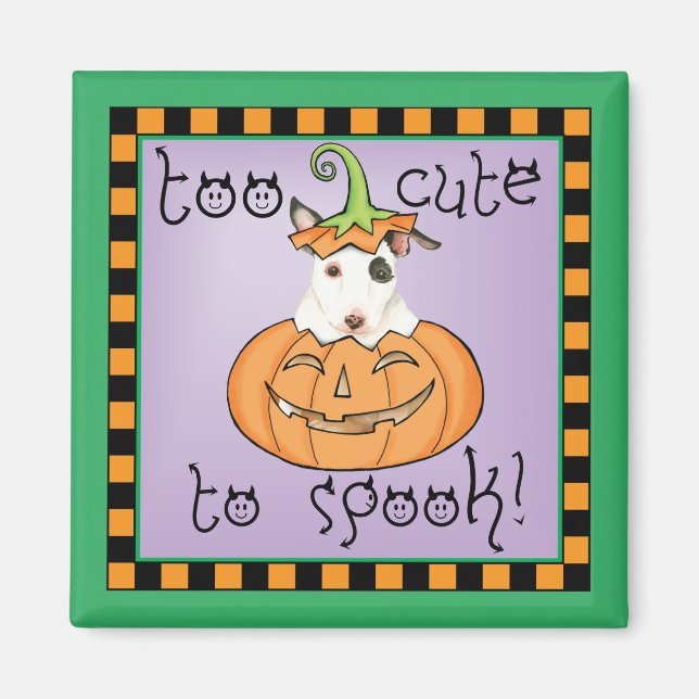Halloween Mini Bull Terrier Magnet (Front)