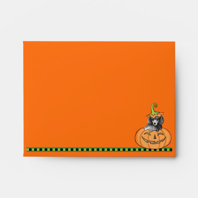 Halloween Miniature Poodle Envelope (Front)