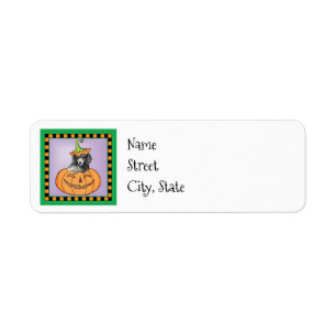 Halloween Miniature Poodle Label