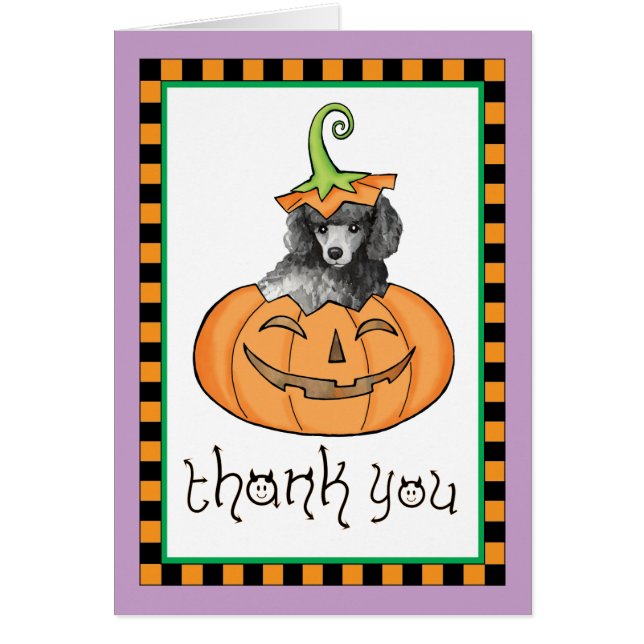 Halloween Miniature Poodle Thank You (Front)