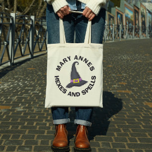 Halloween Minimalist Witches Hat Whimsical  Tote Bag