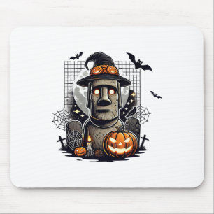 Halloween Moai Statue Ancient Culture  Mouse Pad