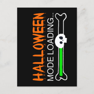 Halloween Mode Loading Skull Load Bar Postcard