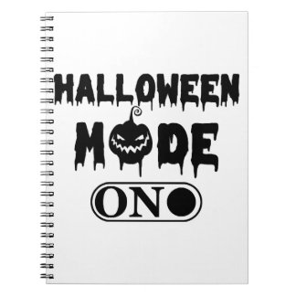 Halloween Mode On - Party Halloween Pumpkin Notebook