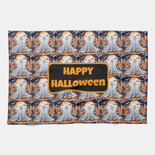 Halloween Modern Pumpkin Autumn Collection Kitchen Towel