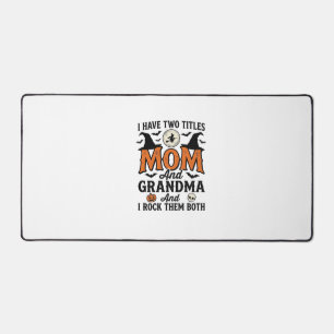 Halloween Mom Grandma Vintage Witch Shirt Design_1 Desk Mat