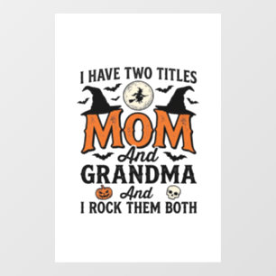 Halloween Mom Grandma Vintage Witch Shirt Design_1 Window Cling