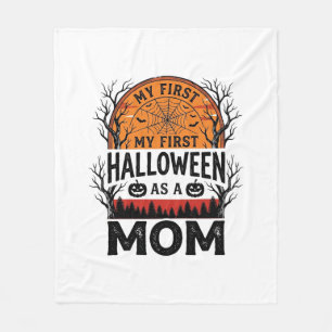 Halloween Mom My First Spooky Vintage_1 Fleece Blanket