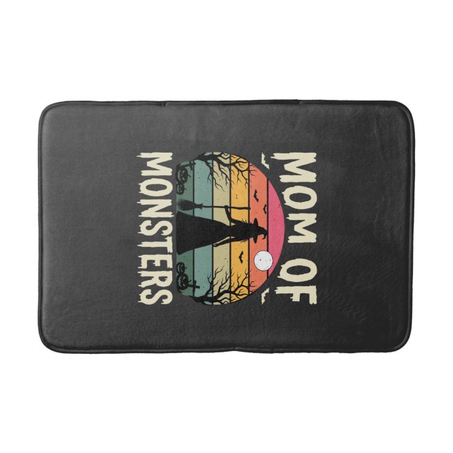Halloween Mom Of Monsters Witch Sunset Bath Mat (Front)