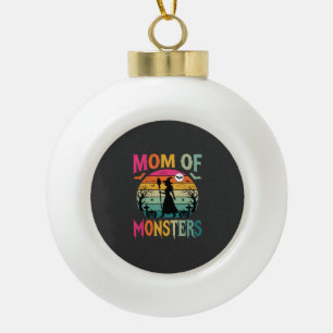 Halloween Mom of Monsters Witch Sunset Ceramic Ball Christmas Ornament