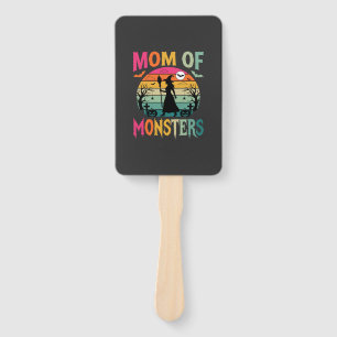 Halloween Mom of Monsters Witch Sunset Hand Fan
