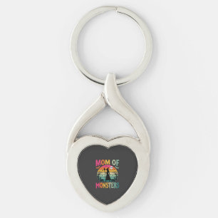 Halloween Mom of Monsters Witch Sunset Keychain