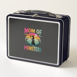 Halloween Mom of Monsters Witch Sunset Metal Lunch Box