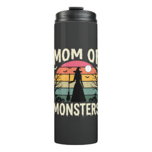 Halloween Mom Of Monsters Witch Sunset Thermal Tumbler