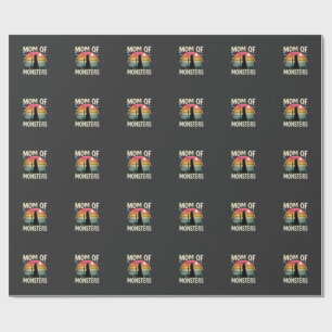 Halloween Mom Of Monsters Witch Sunset Wrapping Paper
