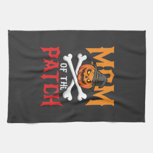 Halloween Mom of the Patch Pumpkin Witch Kitchen Towel