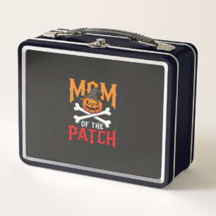 Halloween Mom of the Patch Pumpkin Witch Metal Lunch Box