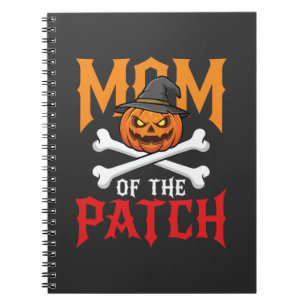 Halloween Mom of the Patch Pumpkin Witch Notebook