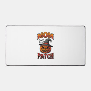Halloween Mom Shirt Pumpkin Bones Vintage Art_1 Desk Mat