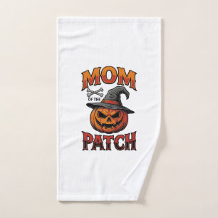 Halloween Mom Shirt Pumpkin Bones Vintage Art_1 Hand Towel