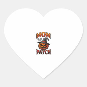 Halloween Mom Shirt Pumpkin Bones Vintage Art_1 Heart Sticker