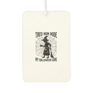 Halloween Mom Shirt Tired Costume Vintage Graphic_ Air Freshener