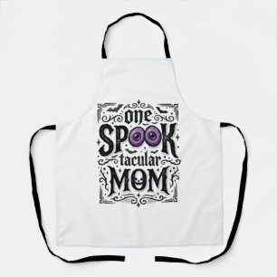 Halloween Mom Spooky Vintage Engraving Shirt Desig Apron