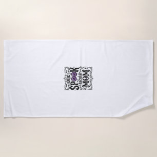 Halloween Mom Spooky Vintage Engraving Shirt Desig Beach Towel
