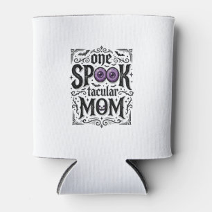Halloween Mom Spooky Vintage Engraving Shirt Desig Can Cooler