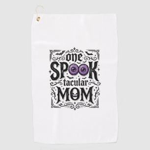 Halloween Mom Spooky Vintage Engraving Shirt Desig Golf Towel