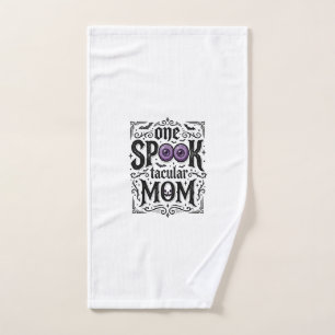 Halloween Mom Spooky Vintage Engraving Shirt Desig Hand Towel