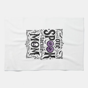 Halloween Mom Spooky Vintage Engraving Shirt Desig Kitchen Towel