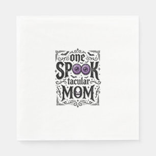 Halloween Mom Spooky Vintage Engraving Shirt Desig Napkin