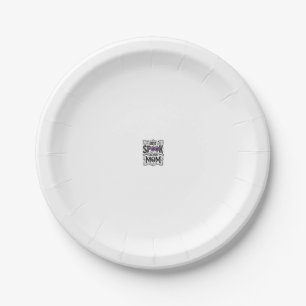 Halloween Mom Spooky Vintage Engraving Shirt Desig Paper Plate