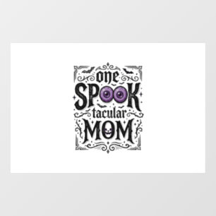 Halloween Mom Spooky Vintage Engraving Shirt Desig Window Cling