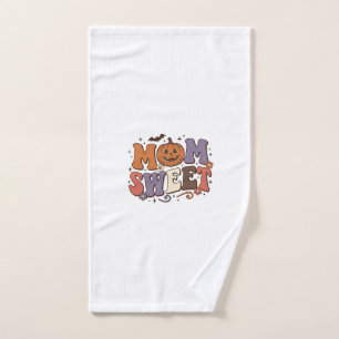 Halloween Mom Sweet Pumpkin Vintage Shirt Design_1 Hand Towel