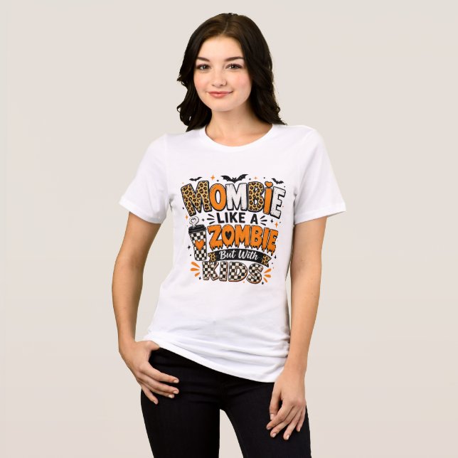Halloween Mombie Like a Zombie Tri-Blend Shirt (Front Full)