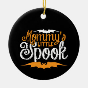 Halloween Mommys Little Spook Birthday Ceramic Ornament