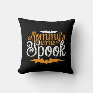Halloween Mommys Little Spook Birthday Throw Pillow