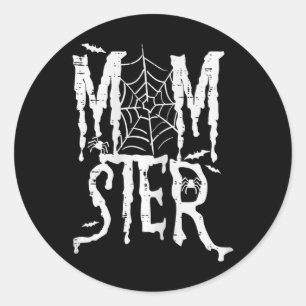 Halloween Momster Mom Monster Funny Costume Mommy Classic Round Sticker