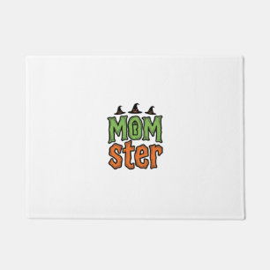 Halloween Momster Vintage Mom Shirt Design_1 Doormat