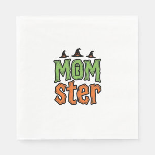 Halloween Momster Vintage Mom Shirt Design_1 Napkin