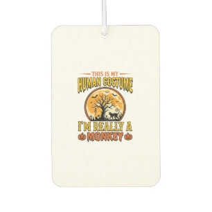 Halloween Monkey Costume Vintage Shirt Design_1 Air Freshener