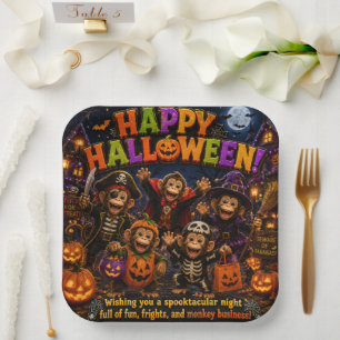 Halloween monkey party plate/party supplies paper plate