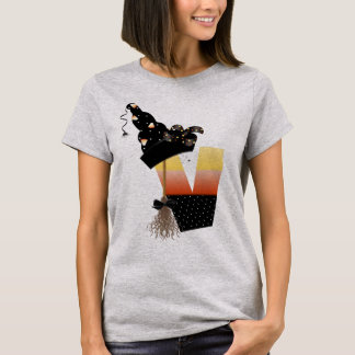 Halloween Monogram Letter V T-Shirt