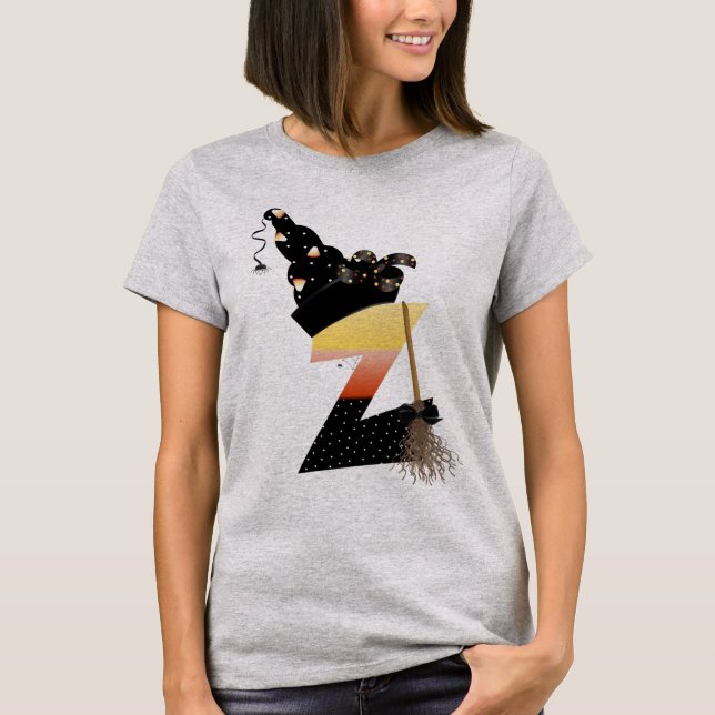Halloween Monogram Letter Z T-Shirt (Front)