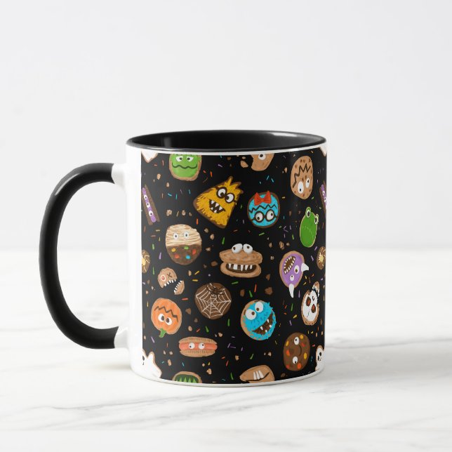 Halloween Monster Cookie fun faces  Mug (Left)