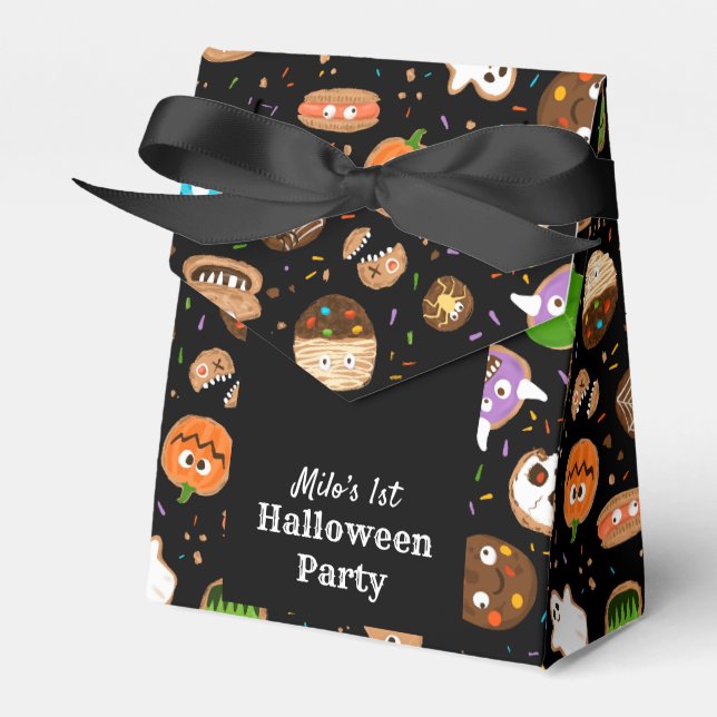 Halloween Monster Cookie fun kids party Favor Box (Front Side)