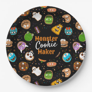 Halloween Monster Cookie Maker fun colourful Paper Plate